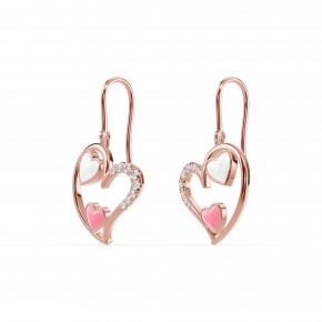 Серьги RC11097-CERM-WHITE-PINK-4REAR-NAT