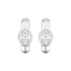 Серьги KJE14356-OVAL-0.50CT-WHITE