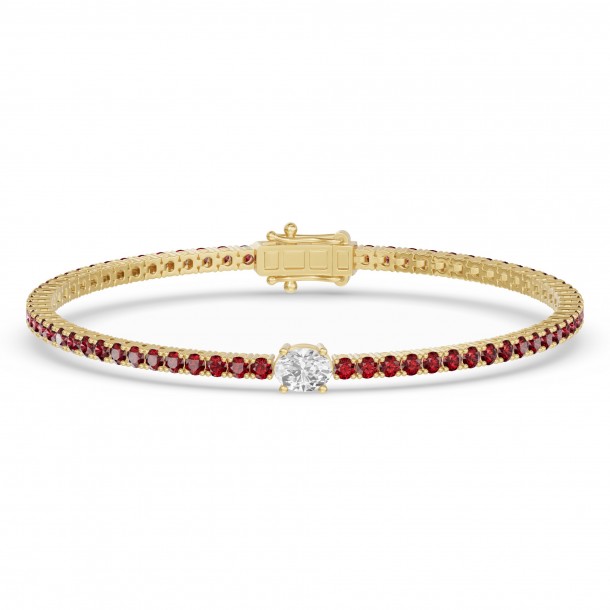 Браслет RC10590RUBY-OV-4YBR