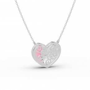 Кулон «Задумчивая забота участия» розовый