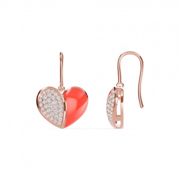 Серьги RC11101-CERM-RED-4REAR-NAT