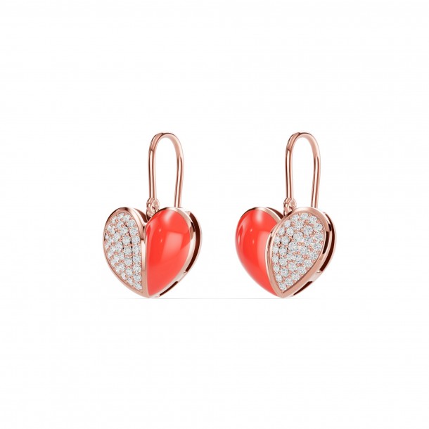 Серьги RC11101-CERM-RED-4REAR-NAT