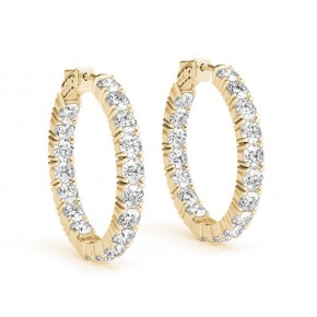 Серьги 41007-.15-22MM Nat 14K YG