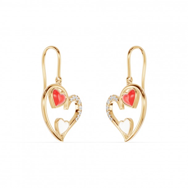 Серьги RC11097-CERM-RED-WHITE-8YEAR-NAT
