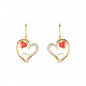 Серьги RC11097-CERM-RED-WHITE-8YEAR-NAT