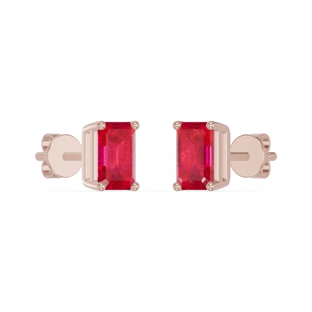 Серьги RC11019-RUBY-4REAR