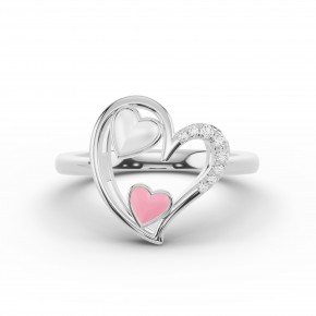 Кольцо RC11096-CERM-WHITE-PINK-4WL-NAT