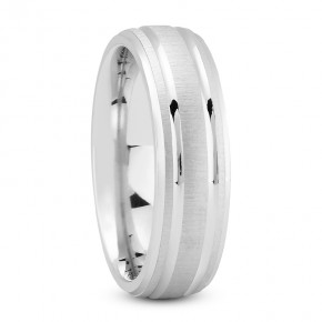 Мужское кольцо RC258M-WHITE-W7MM-14KW Мужское кольцо RC258M-WHITE-W7MM-14KW