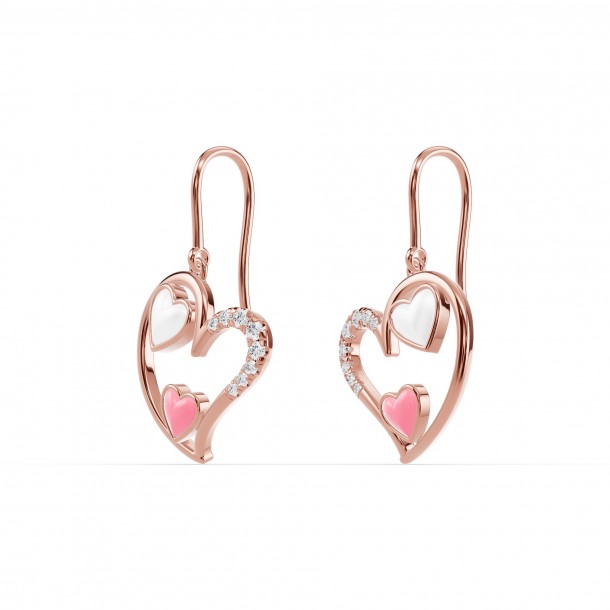 Серьги RC11097-CERM-WHITE-PINK-8REAR-LAB