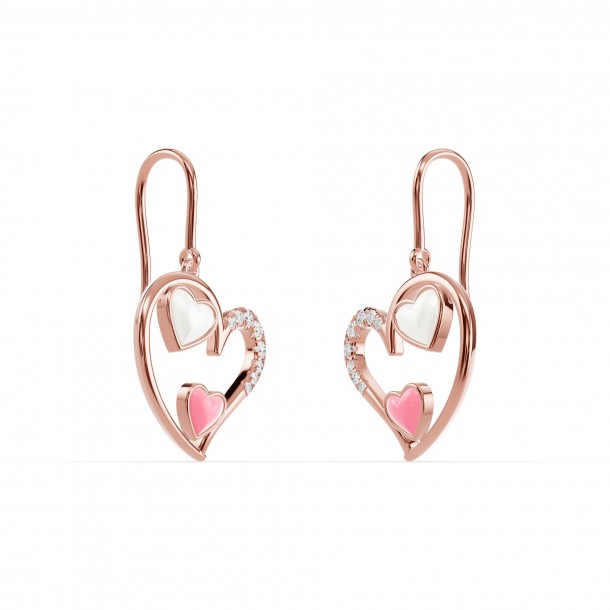 Серьги RC11097-CERM-WHITE-PINK-8REAR-LAB