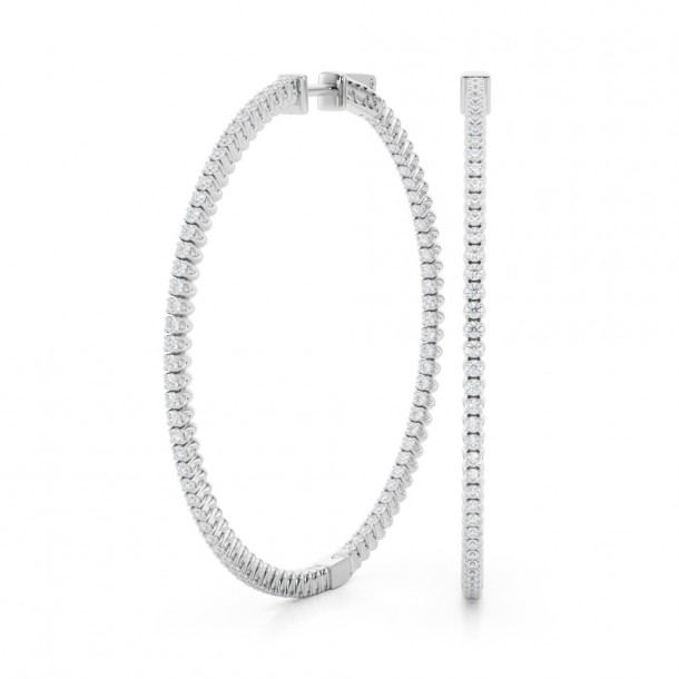 Серьги 41005-.01-50mm Nat 14K WG