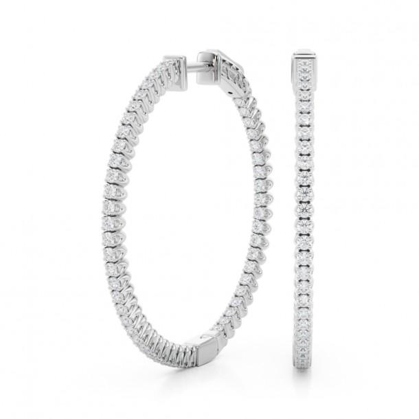 Серьги 41005-.01-35mm Nat 14K WG
