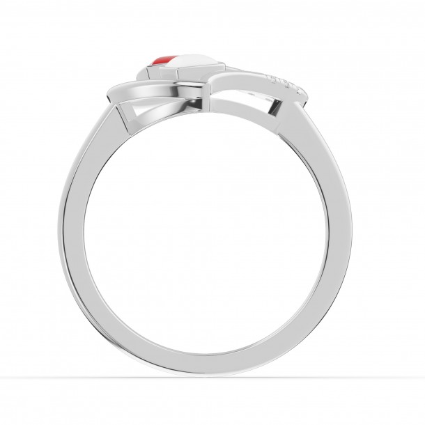 Кольцо RC11096-CERM-RED-WHITE-8WL-NAT