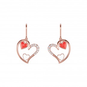 Серьги RC11097-CERM-RED-WHITE-8REAR-NAT
