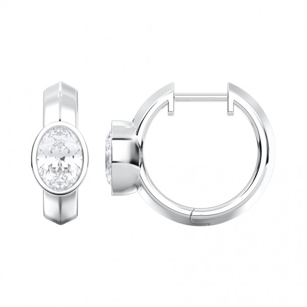 Серьги KJE14356-OVAL-0.50CT-WHITE
