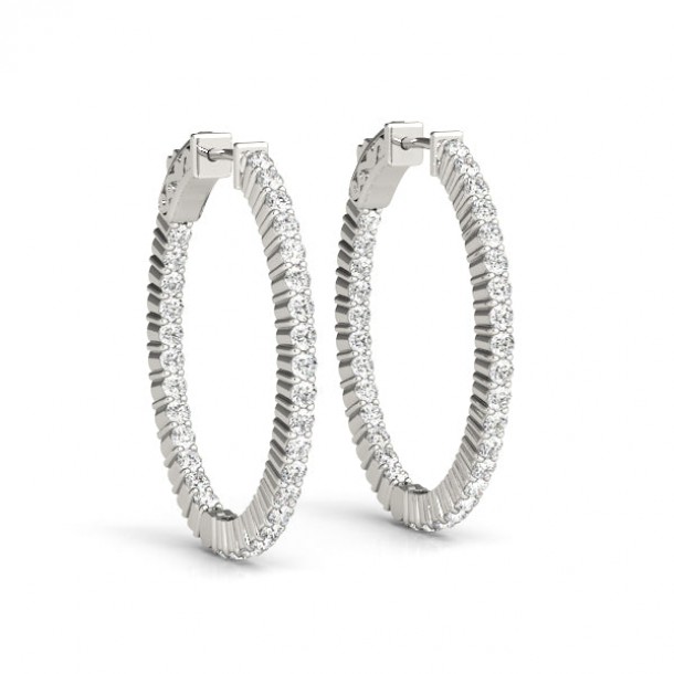 Серьги 41020-.12-32MM Nat 14K WG