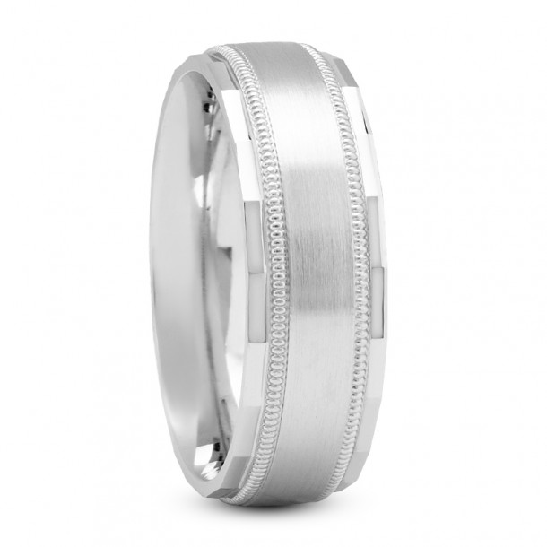 Мужское кольцо RC1161M-WHITE-W7MM-PLAT