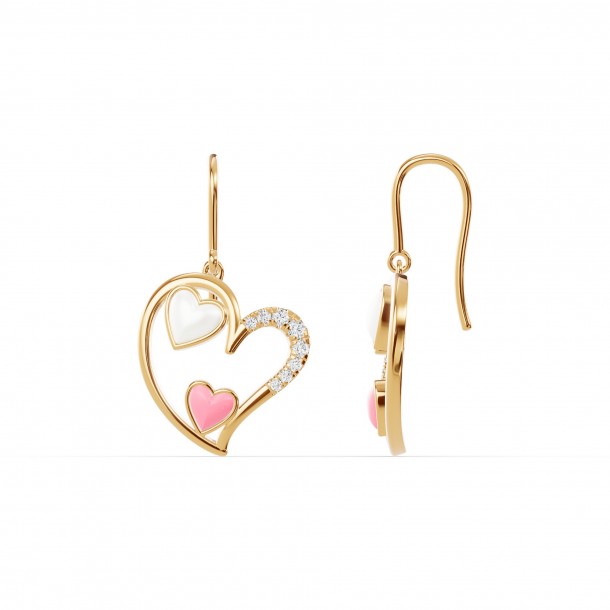 Серьги RC11097-CERM-WHITE-PINK-8YEAR-NAT