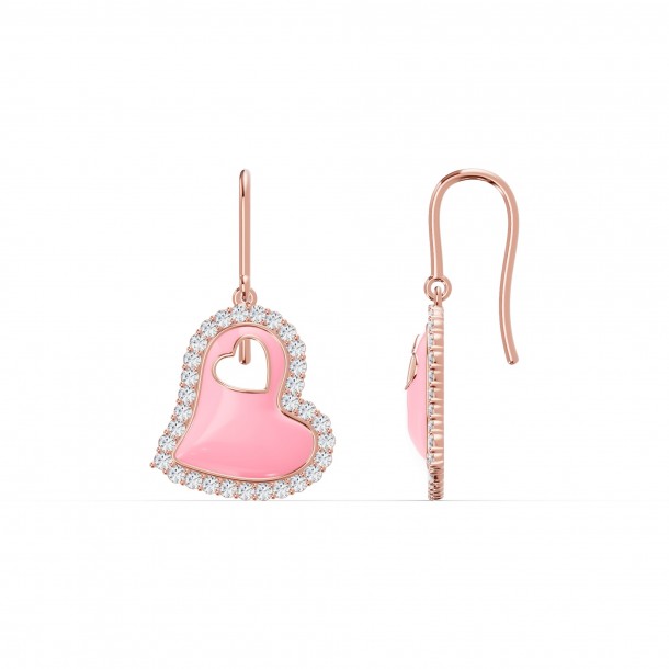 Серьги RC11125-CERM-PINK-8REAR-LAB