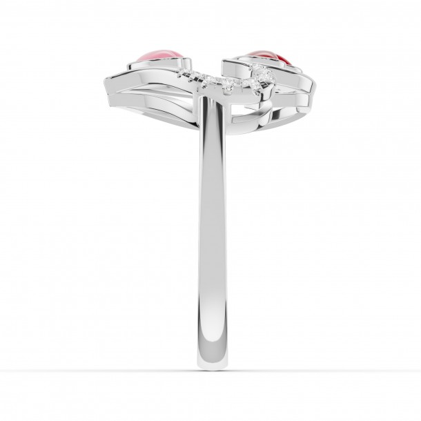Кольцо RC11096-CERM-RED-PINK-8WL-LAB