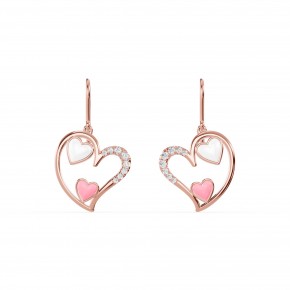 Серьги RC11097-CERM-WHITE-PINK-8REAR-NAT