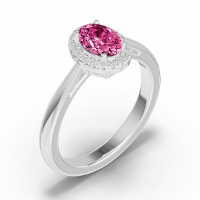 Обручальное кольцо «Турмалиновая капля огня»