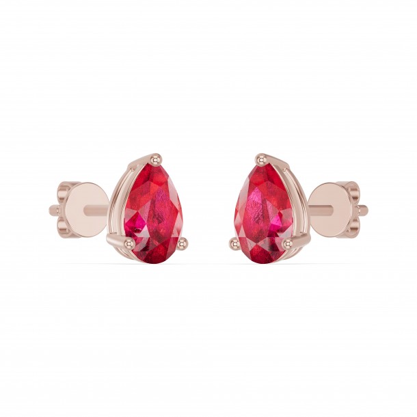 Серьги RC11022-RUBY-4REAR