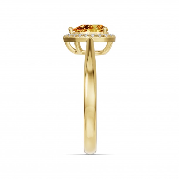Обручальное кольцо «Цитриновая редкость огня»