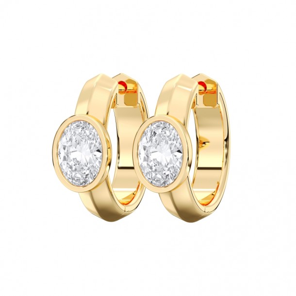 Серьги KJE14356-OVAL-1.00CT-YELLOW