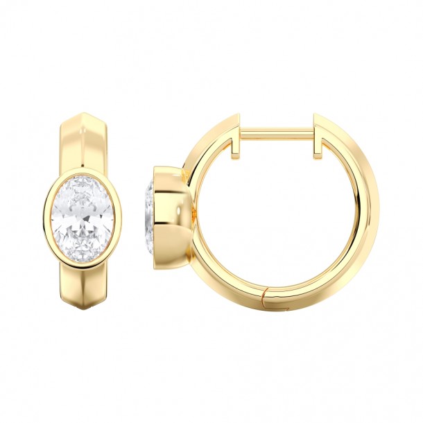 Серьги KJE14356-OVAL-1.00CT-YELLOW