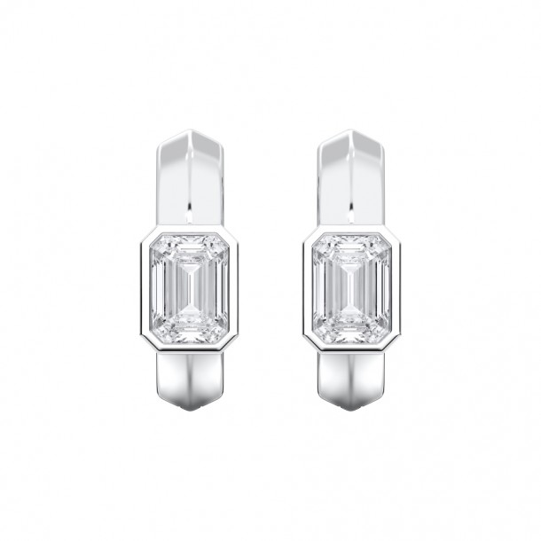 Серьги KJE14356-EMR-1.00CT-WHITE