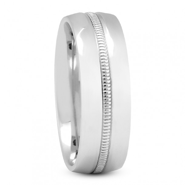 Мужское кольцо RC1181M-WHITE-W7MM-PLAT