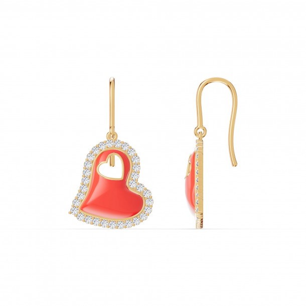 Серьги RC11125-CERM-RED-8YEAR-LAB