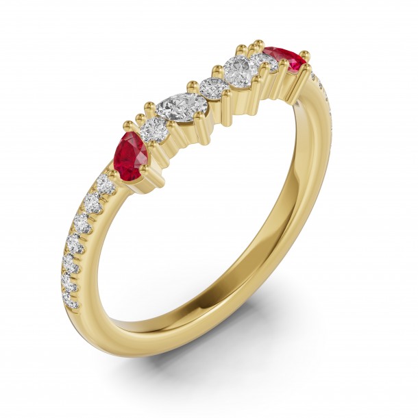 Кольцо RC10780-RUBY-8YL