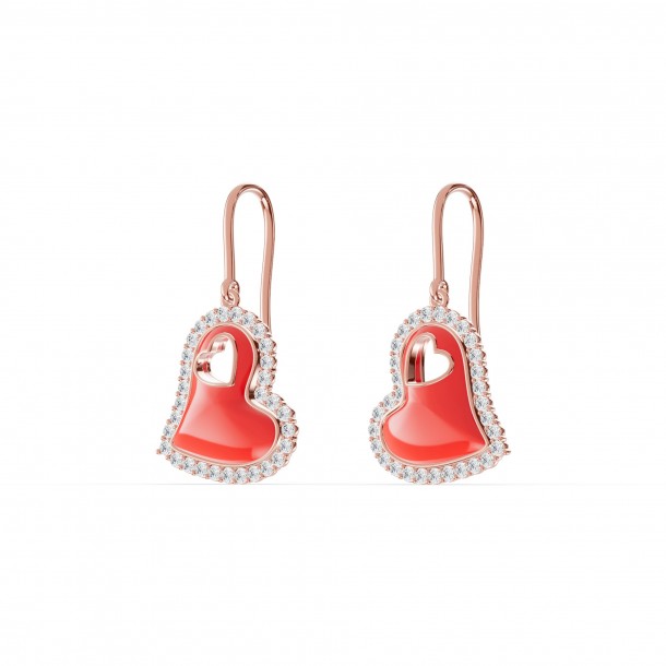 Серьги RC11125-CERM-RED-4REAR-NAT