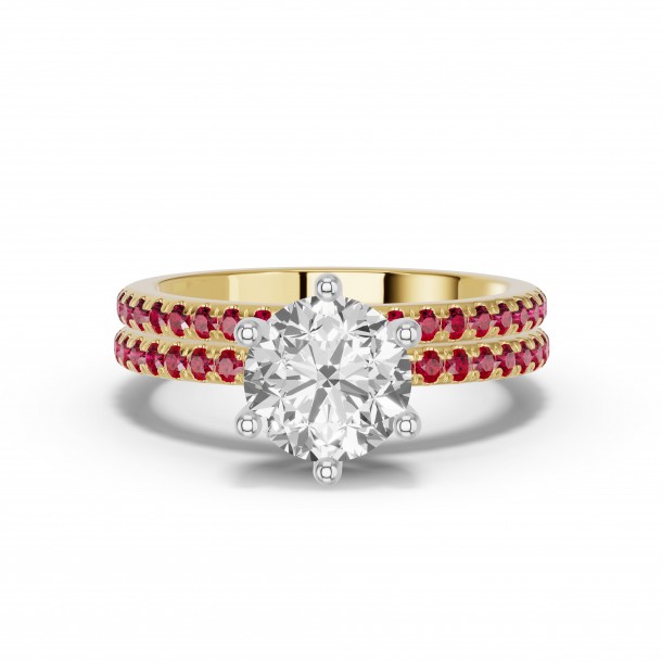 Кольцо RC10712-RUBY-4YL