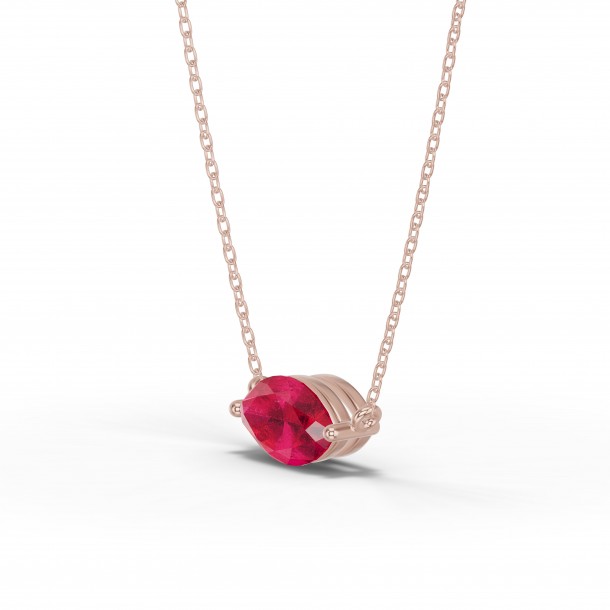 Ожерелье RC11015-RUBY-4RPND
