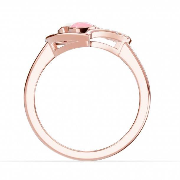 Кольцо RC11096-CERM-WHITE-PINK-8RL-LAB