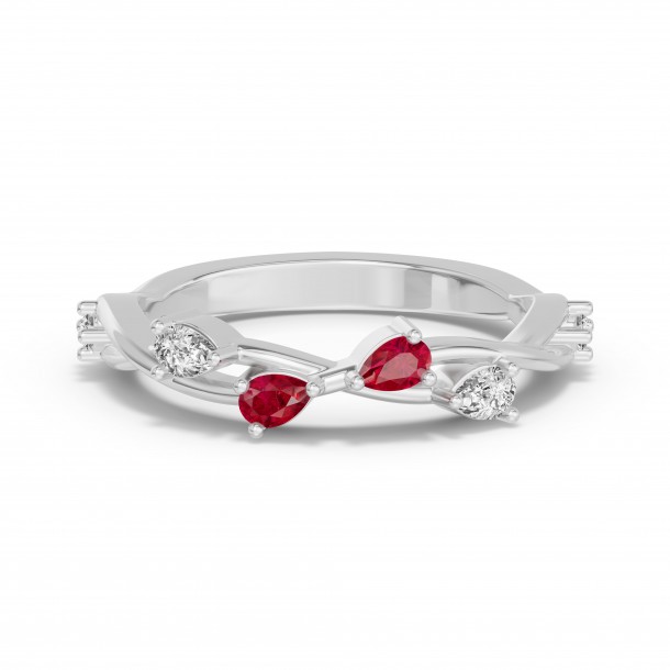 Кольцо RC10781-RUBY-4WL
