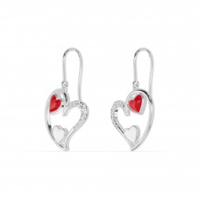 Серьги RC11097-CERM-RED-WHITE-4WEAR-NAT
