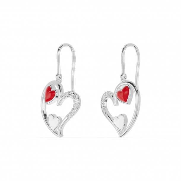 Серьги RC11097-CERM-RED-WHITE-4WEAR-NAT