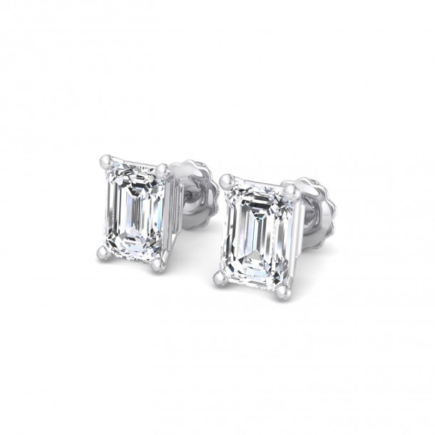 Серьги Fancy-EARSL0364-18K-W-ECP1.00