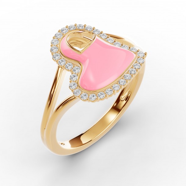 Кольцо RC11124-CERM-PINK-4YL-LAB
