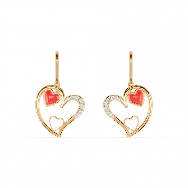 Серьги RC11097-CERM-RED-WHITE-4YEAR-LAB