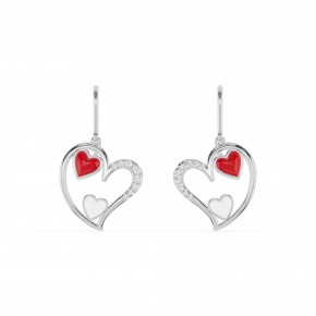 Серьги RC11097-CERM-RED-WHITE-8WEAR-NAT