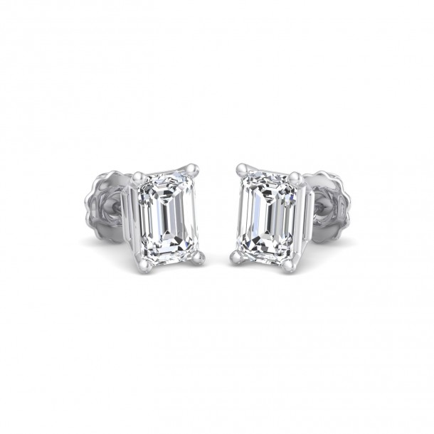 Серьги Fancy-EARSL0364-14K-W-ECP1.00