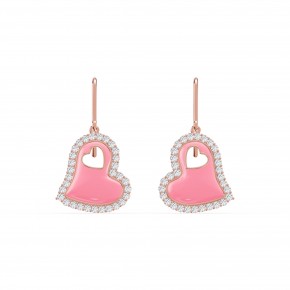 Серьги RC11125-CERM-PINK-8REAR-NAT