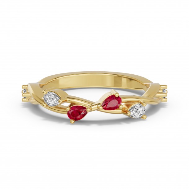 Кольцо RC10781-RUBY-4YL