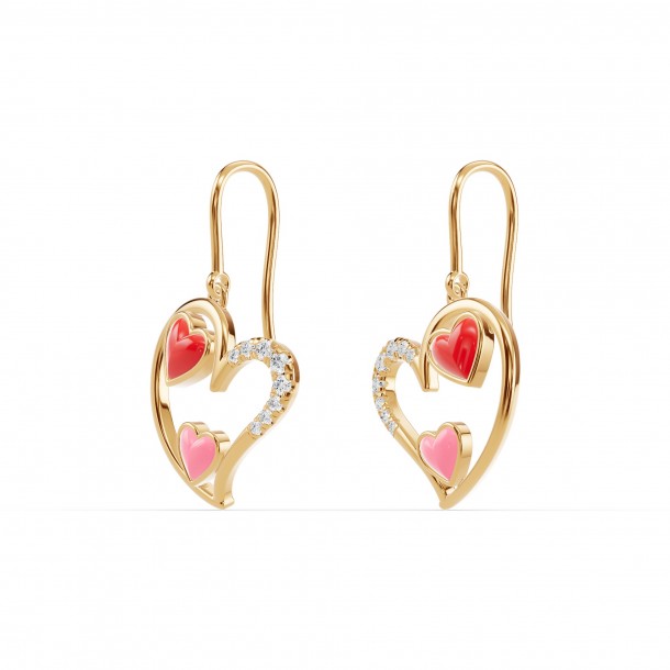 Серьги RC11097-CERM-RED-PINK-4YEAR-LAB