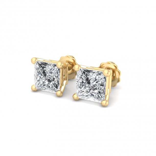 Серьги Fancy-EARSL0364-14K-Y-PRP1.00